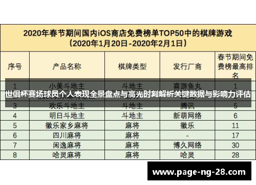 世俱杯赛场球员个人表现全景盘点与高光时刻解析关键数据与影响力评估